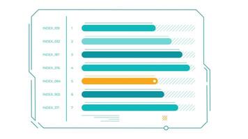 Animated element for business infographics - bar plot with indices video