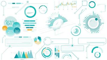 Animated set of infographic elements for business data video