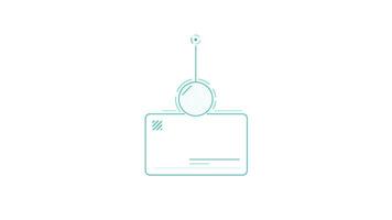 Animated element for infographics - callout box with circle and line above video