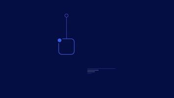 Infographic element - animated callout with rounded square and vertical line video