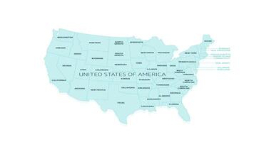 Animated element for geographic infographics - map of the contiguous US video
