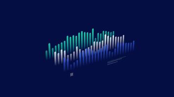 Business infographic element - animated column chart with layers video