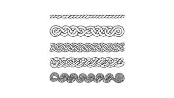 A set of different patterns in black and white vector