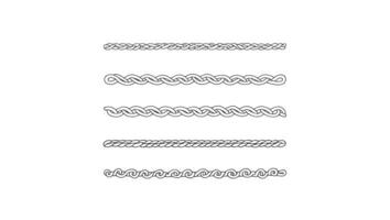 A set of different designs for a border vector