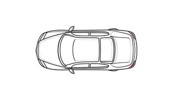 A drawing of a car on a white background vector