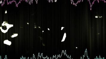 Abstract Digital Glitch Art Background with Dynamic Scan Lines and Audio Waveform Visualizers video