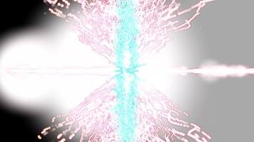 Abstract Particle Flow Animation Dynamic Digital Stream of Light and Energy on Black Background video