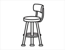 Bar Stool image. artwork. vector