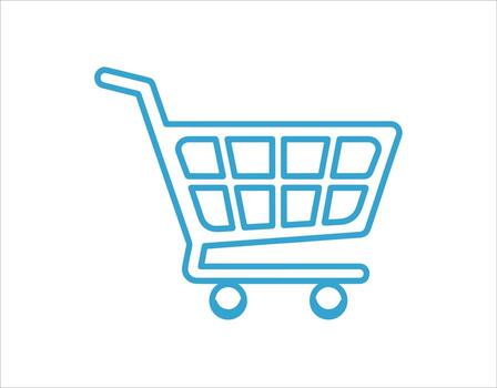 Icon of a shopping cart for the purpose of adding items for purchase vector