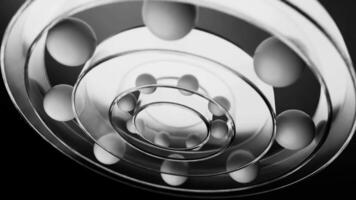 Spheres rotating on concentric transparent disks. Design video