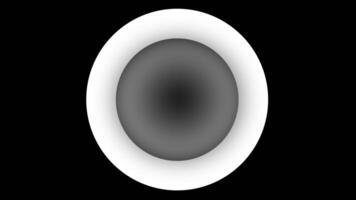 Pulsating circular shapes expanding and contracting on black background. Motion video