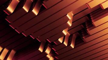Golden stripes shifting and transforming in a dynamic pattern. Design video