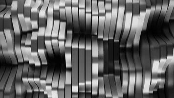 Metallic waves transforming in a seamless loop. Design video