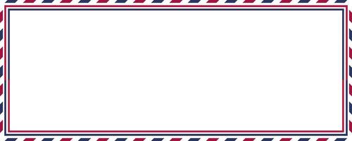 Airmail Border Red Blue Frame for Postcards with Invitations and Letters vector