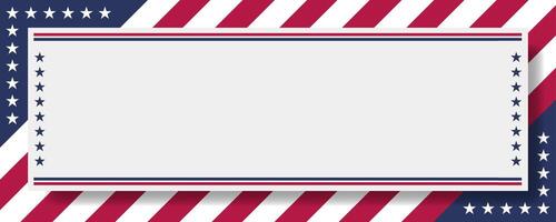 Patriotic Frame Stars with Stripes Space for Your Message. vector