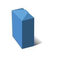 Auto lock box die line template, 3D vector