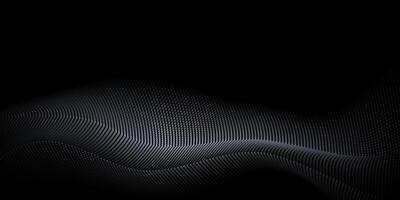 Abstract motion, smooth, soft wave line pattern and dot particle. Curve and fluid shape on black background. Illustration modern graphic design for wallpaper or futuristic, technology vector