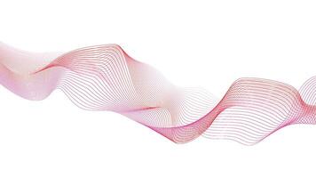 Red and Pink Abstract Wave Background. Smooth Curved Lines Design vector