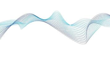 Blue Wave Line Background. Abstract Digital Flow in Motion vector