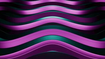 Wavy purple and teal stripes creating a mesmerizing visual pattern. Design video