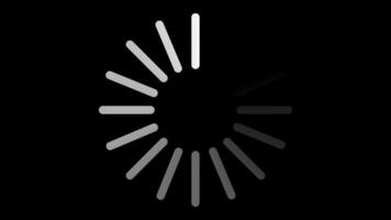 Loading circle animation. Round loading animation. White gradient dotted round loading. Loading animation. Transparent background with alpha channel. video