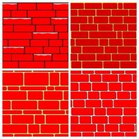 A collection of seamless patterns with a warm and strong brick theme. Suitable for digital backgrounds, wallpapers, posters, websites, invitations and more. vector