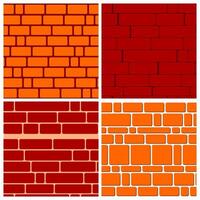 A collection of seamless patterns with a brick theme that has its own impression in a building interior. Suitable for digital backgrounds, wallpapers, posters, websites, invitations, and more. vector