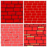 Collection of seamless patterns with a brick theme which has an important role in infrastructure. Perfect for digital backgrounds, wallpapers, posters, websites, invitations and more. vector