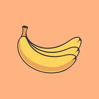 banana illustration with beautiful yellow color. suitable for logo, icon, and pattern vector