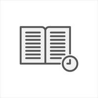 Reading Time filled outline icon. Study color line illustration. vector