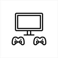 Multiplayer Game outline icon. gaming line illustration. vector