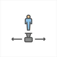 Camera Move filled outline icon, Camera Move colour line illustration vector
