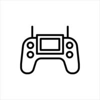Controller with Display outline icon, controller black line illustration vector