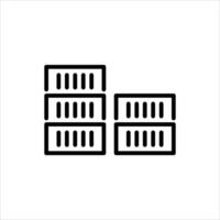 containers outline icon. containers black line illustration. vector