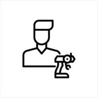 remote control player outline icon, player black line illustration vector