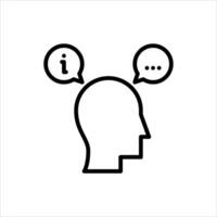 Information outline icon. Information black line illustration. vector