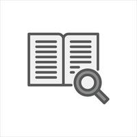 Study filled outline icon. Study color line illustration. vector