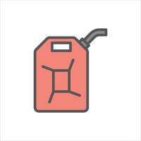 Jerry Can filled outline icon, Jerry Can color line illustration. vector