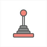 Controller filled outline icon. Controller color line illustration. vector