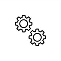 setting outline icon. configuration black line illustration. vector