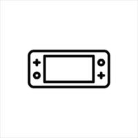Game Console outline icon. gaming line illustration. vector