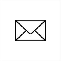 mail outline icon. message black line illustration. vector