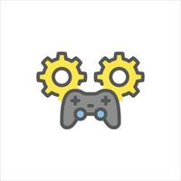 Game Control filled outline icon. Game Control color line illustration. vector