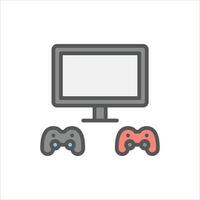 Multiplayer Game filled outline icon. gaming color line illustration. vector