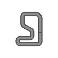 Circuit filled outline icon, Circuit color line illustration vector