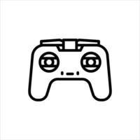Controller outline icon, controller black line illustration vector