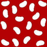 Red bean background . Beans that contain lots of protein are very good for body health. Isolated on white background. vector