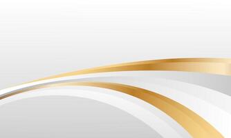 Elegant white and gold luxury curve background. Abstract modern wallpaper. Suitable for templates, banners, cards, covers, sales, events, awards, websites, web pages, and more vector