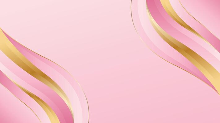 Elegant pink and gold luxury wave background. Abstract beauty wallpaper. Suitable for templates, banners, covers, awards, sales, ads, events, websites, pages, and more