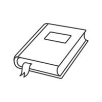 Outline book icon isolated flat design vector